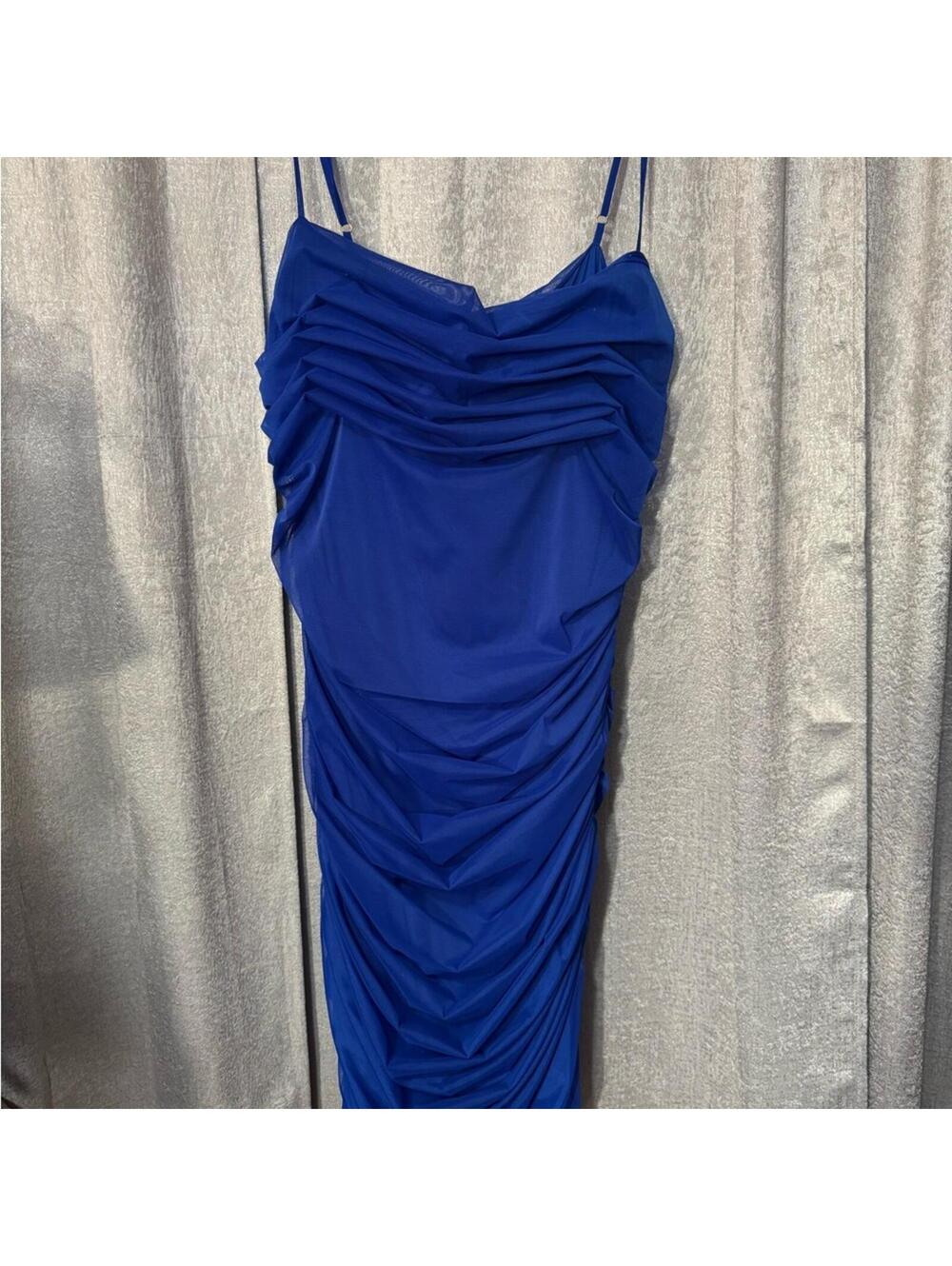 AKIRA Royal Blue Midi Dress - Picture 2 of 4